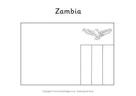 Country flags colorings free downloads. Zambia Printables And Facts For Kids