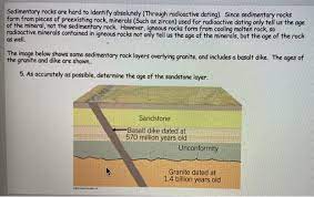 By using radiometric dating rocks. Solved Sedimentary Rocks Are Hard To Identify Absolutely Chegg Com