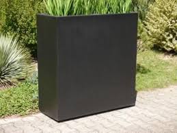 Raumteiler Fur Rollen Extra L100x B40x H100cm Aus Fiberglas In Schwarz Anthrazit Raumteiler Pflanzkubel Pflanzkubel Fiberglas