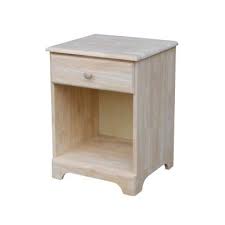 Unfinished Wood Nightstands Bedroom Furniture The Home Depot