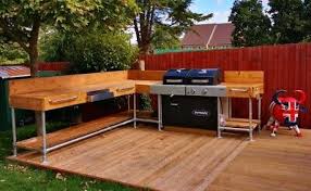 The most common outdoor bbq area material is metal. Outdoor Kitchen Bbq Furniture Bbq Area Bbq Kitchen Garden Bar Ebay