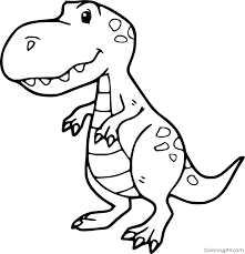 A few boxes of crayons and a variety of coloring and activity pages can help keep kids from getting restless while thanksgiving dinner is cooking. Simple Cartoon T Rex Coloring Page Coloringall