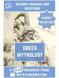 The gods of ancient greece are one of the most common . Greek Mythology A Free Handout And Online Quiz Myteacherbin