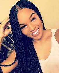 Middle Part Feed In Braids Undercuteboxbraids African Braids Hairstyles African Hair Braiding Styles Braided Hairstyles
