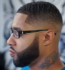 Bald Fade Haircut With Beard Black Man Pin On Hair