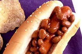 This seattle hot dog recipe has turned me from a hot dog liker to a hot dog l.o.v.e.r. Kraft Baked Bean Hot Dog Kraft What S Cooking Recipe Baked Beans Baked Hot Dogs Recipes