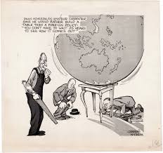 Unlike the last cold war with the soviet union, which focused on military might and the russians trying to convince the world that their form of government was best, the new cold war is different. Draper Hill Cartoon Lampooning America S Containment Policy In The Cold War Rare Antique Maps