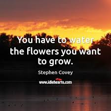 Maybe you would like to learn more about one of these? You Have To Water The Flowers You Want To Grow Idlehearts