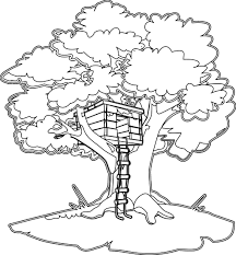 Magic Tree House Coloring Pages Tree Coloring Page Magic Treehouse House Colouring Pages
