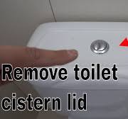 How to remove toilet cistern lid - Dual flush buttons