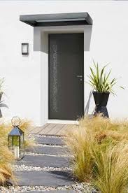Belm Porte Aluminium Topaze Avec Marquise Eclairante Zenith Entree De Maison Exterieur Porche Entree Maison Maisons Exterieures