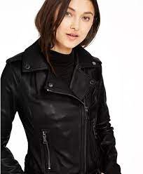 Michael Kors Leather Belted Moto Jacket Created For Macy S Reviews Coats Women Macy S Coats For Women Shopping Outfit Jackets