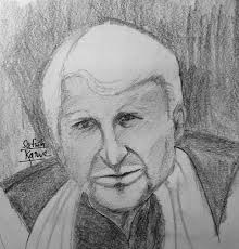 A pen sketch of actor 'Sharad Talwalar'