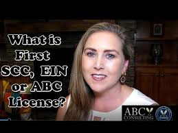 What is first SCC, EIN or ABC License?