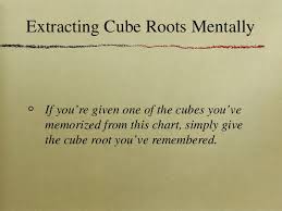 Extracting Cube Roots Mentally
