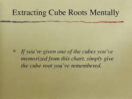 extracting cube roots mentally