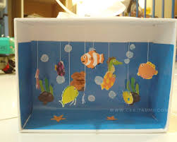 Membuat aquarium dari styrofoam bekas. Berkresi Membuat Aquarium Tiruan Wall Decor Sekaligus Hiburan Untuk Anak Anak Cerita Umi