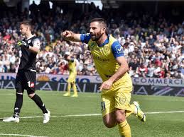 Stadium, arena & sports venue in verona, italy. Sergio Pellissier 31 Of Ac Chievo Verona Celebrates After