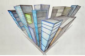 Easy Birds Eye View Perspective Drawing Birds Eye Vs Aerial View Perspective Art 3 Point Perspective Perspective Drawing