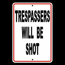 Trespassers will be shot survivors will be shot again warning decal security. Home Garden Trespassers Will Be Shot Metal Warning Security Safety Cctv Surveillance Ssg005 Home Security
