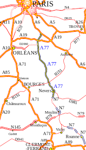 Les péages présents sur l itinéraire sont. Autoroute A77 France Wikipedia