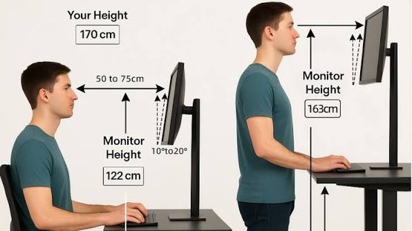 What's the Ideal Monitor Height and Viewing Angle to Protect Your Eyes –  UPERFECT