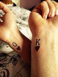 Couples Tattoo Wrist Tattoo King And Queen Matching Couple Tattoos Couple Wrist Tattoos Couple Tattoos