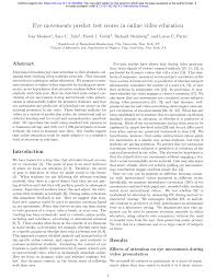 Pdf Eye Movements Predict Test Scores In Online Video Education