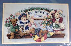 Dimensions Cuddly Blessing Counted Cross Stitch Kit 3888 God Bless Our Home 1998 Dimensions Cross Stitch Counted Cross Stitch Kits Cross Stitch