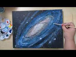 Here is where you will add shading to create that misty, cloudy, milky look of the galaxy. Milky Way Galaxy Abstract Acrylic Painting 4k Timelapse Galaxy Painting Acrylic Galaxy Painting Abstract Painting Acrylic