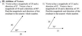 Resultant vectors sheet with key. Vector Worksheet Pdf With Key Focuses On Resultant Vectors 25 Problems