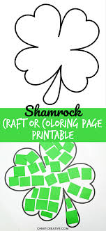 They're great for all ages. Cut And Paste Shamrock Template Or Coloring Page Oh My Creative