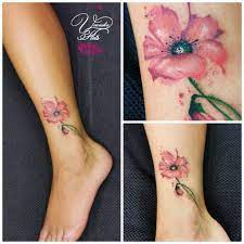 Flower Tattoo Watercolor Tattoo Aquarelle Tattoo Petunia Tattoo Birth Flower Tattoos Flower Tattoo On Ankle
