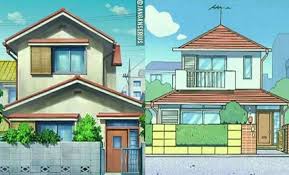 Denah rumah sederhana berbahan dinding dan lantai dari kayu ini menunjukkan adanya 4 kamar, 1 kamar utama dengan kamar mandi dalam. Paling Keren 10 Gambar Rumah Nobita Gani Gambar