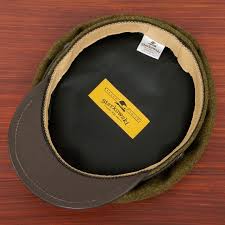 DANUBE MOD 4 Wool Crown Leather Visor Traditional Polish Peaked Cap Greek  Fisherman Breton Sailor Nautical Skipper Fiddler Green-brown