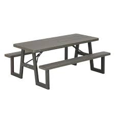 Categories featured articles making tables landscaping and outside building. Lifetime 6 Ft Brown Folding Picnic Table With W Frame 60233 The Home Depot
