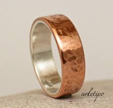 Personalized Sterling Silver and Copper Ring Men's Women' Band Wedding  Custom Ring Inside Engraved Wide Band Rose Gold Copper Ring - Etsy