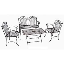 This Need Marquee 4 Piece Rustic Iron Lounge Setting Bunnings Warehouse Rustic Outdoor Furniture Rustic Irons Deck Terrace Ideas