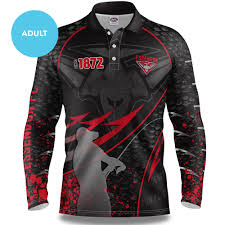 The guernsey was designed by local yugambeh man luther cora who has also been involved in a number of previous designs across the club's history. Buy 2020 Essendon Bombers Afl Fishing Shirt Adult Your Jersey
