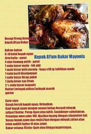 Kepak Ayam Bakar Mayonis Cooking Recipes Chicken Recipes Cooking