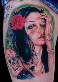 Brian Viveros painting by Cecil Porter : Tattoos