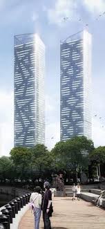 Art Residence By Armani Casa Twin Residential Towers Chengdu China 2 X 65 Floors Architecture Building Design Futuristic Architecture Unique Architecture