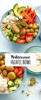 Mediterrane Falafel Bowl Mit Zitronen Tahini Dip Rezept Rezept Falafel Gesunde Ernahrung Gesundes Essen