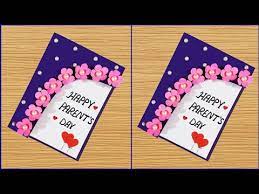 Take some time to think about it, why would you give your parents a card that is just as unique as a brick in the walls of your bedroom when you can give them a card made by you, yes, you! Parent S Day Card Making Handmade Easy And Beautiful Card For Parent S Day Father S Day Cards Youtube