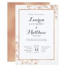 Rose Gold Floral Modern Wedding Invitation Zazzle Com Rose Gold Wedding Invitations Modern Wedding Invitations Diy Modern Wedding Invitations Gold