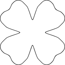 Clipart Flower 4 Petal Heart Template Flower Petal Template Flower Template Paper Flower Template
