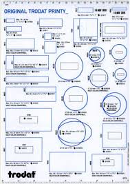 Trodat Size Reference Chart Bowmans Enterprises