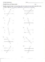Parallel Lines And Transversals Math Standards Parallel Lines