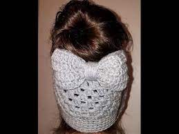 Youtube Crochet Bows Crochet Messy Bun Beanie Crochet