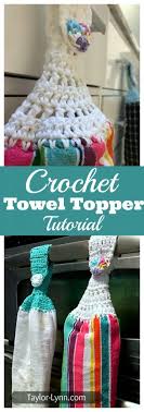 This handy craft project allows you to hang your kitchen towel on a bar, kitchen cabinet knob, or oven door. Beginner Crochet Towel Topper Tutorial